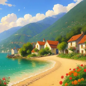 Tropical Paradise Escape: Beachfront Resort with Turquoise Water.