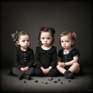 Happy Family Portrait: Smiling Parents with Cute Children