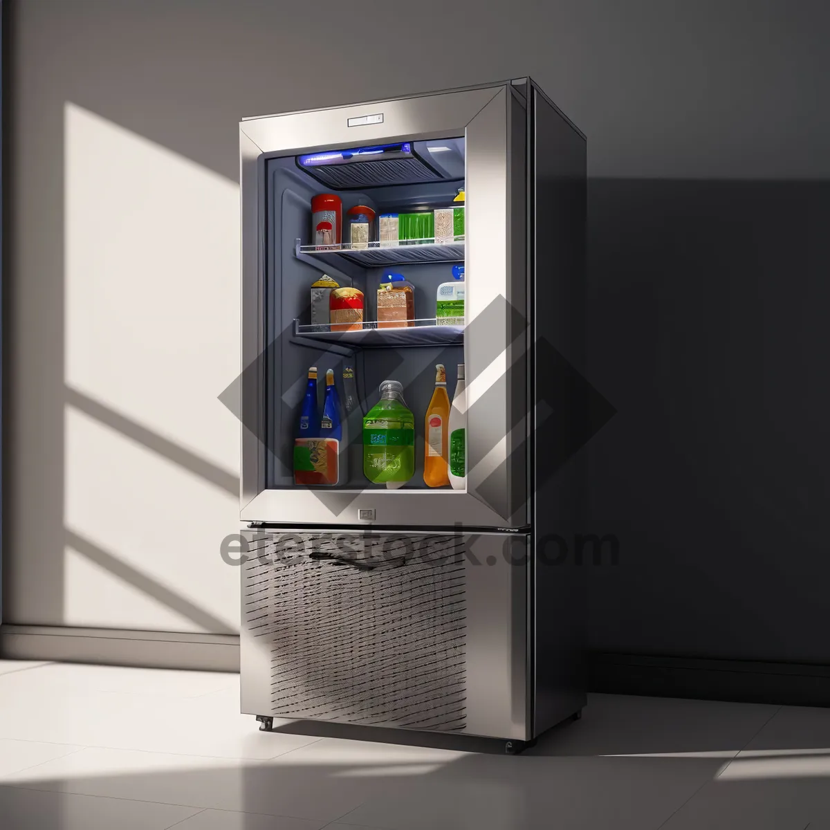Picture of Modern Home Interior with Cooling System and Vending Machine
