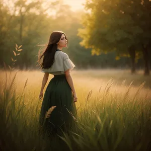 Joyful Farmer Embracing Freedom in Wheat Field