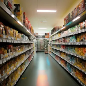 Supermarket Interior - Aisle of Choices