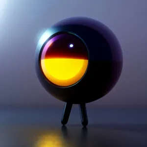 Shimmering Reflection: Orange Glass Sphere Button
