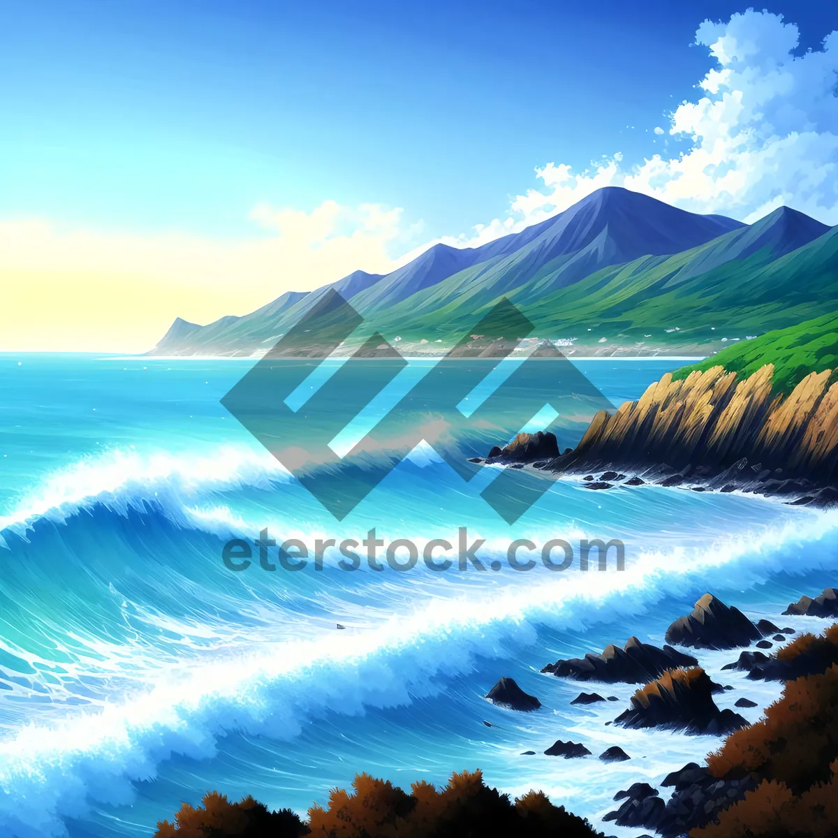 Picture of Serene Beach Paradise: Crystal Clear Waters and Golden Sand