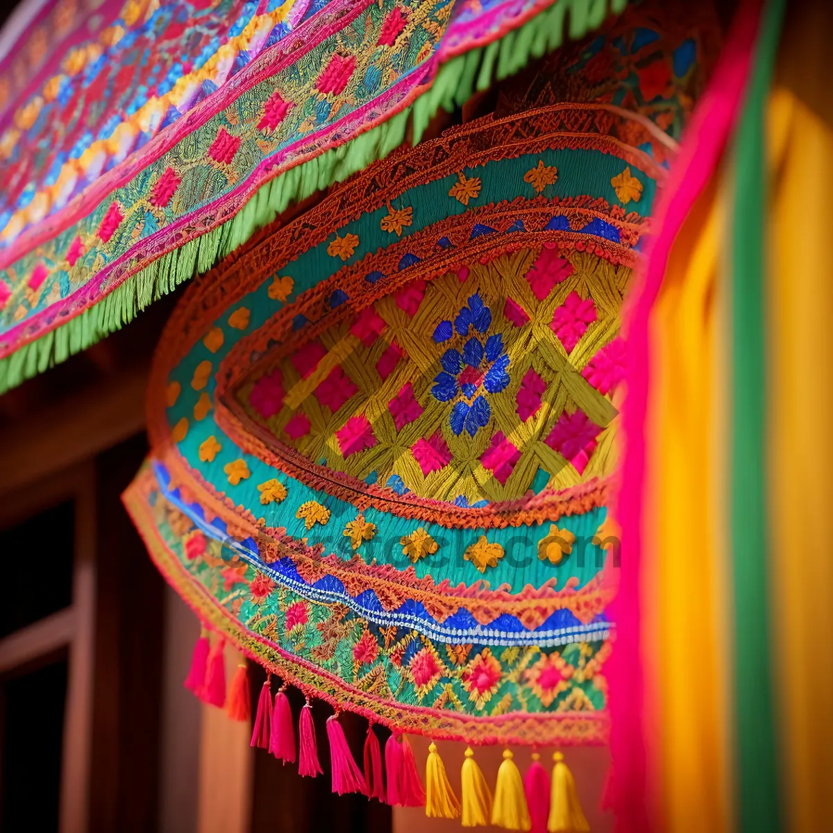 Picture of Golden Palanquin: A Colorful Journey Through Traditional Temple Architecture.