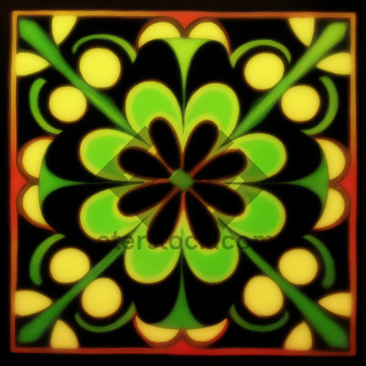 Picture of Floral Mosaic Ornament: Colorful and Modern