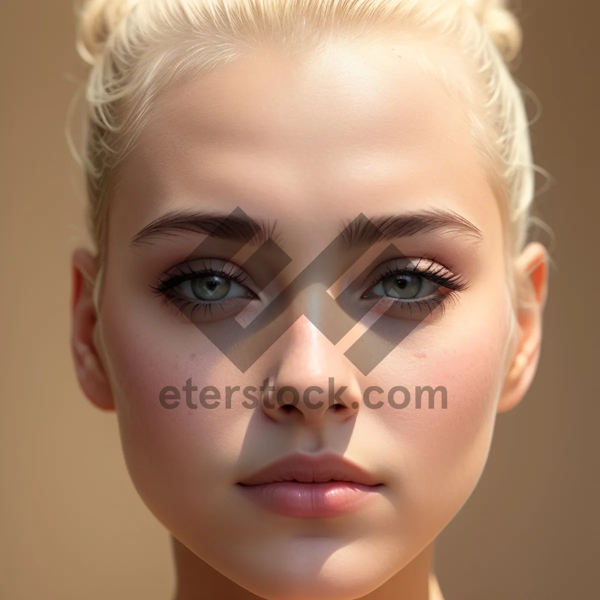 Picture of Radiant Blond Beauty: Fashion Model with Flawless Skin