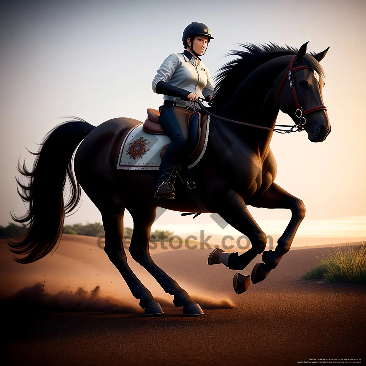 Picture of Black Stallion Equestrian Ride - Sport and Education