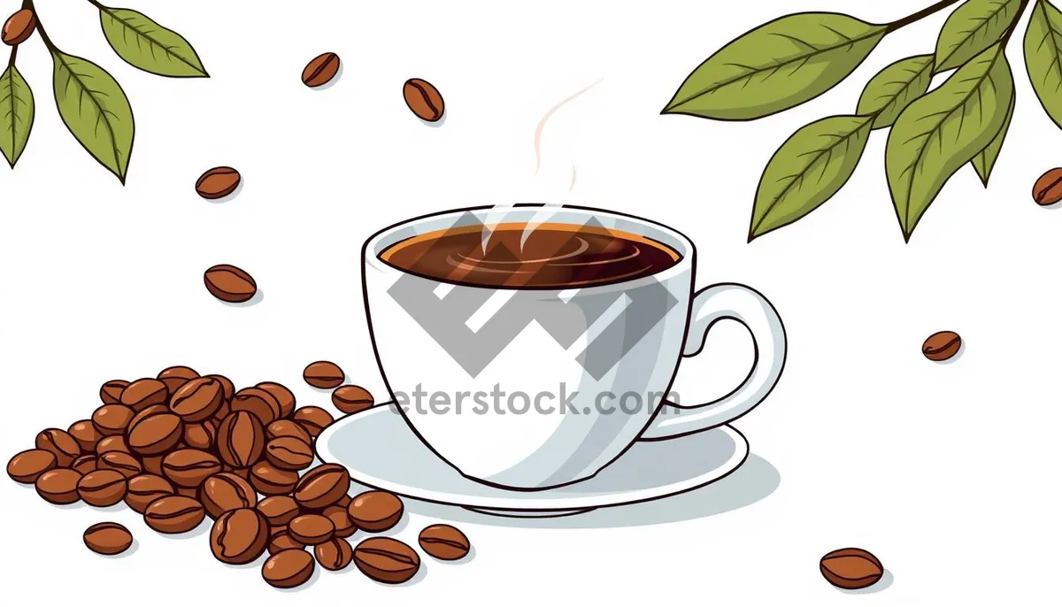 Picture of Hot coffee cup with graphic design