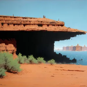 Sunset Shipwreck on Coastal Sands