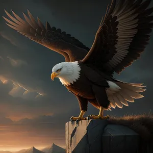 Bald Eagle soaring with majestic grace