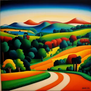 Colorful Crayon Toy in Yellow School Area