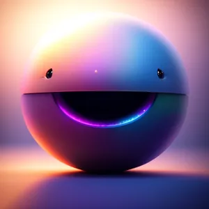 Shiny Glass Button Icon in 3D Sphere