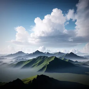 Majestic Glacier Mountain Range: Snowy Peak Landscape