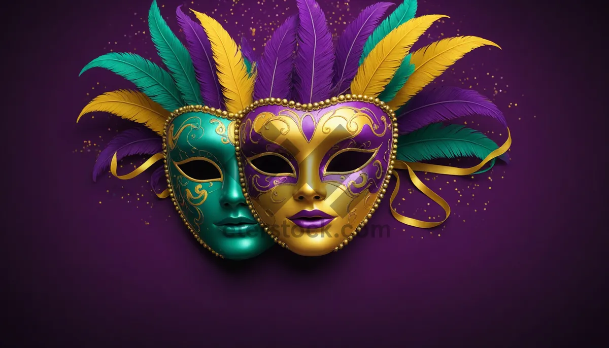 Picture of Carnival mask design with artistic face disguise