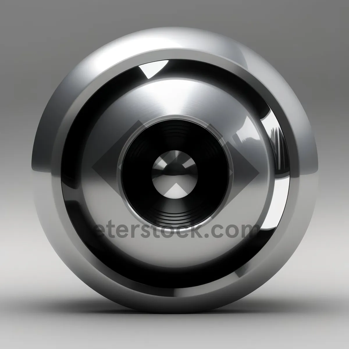Picture of 3D Audio Icon with Reflective Black Disk Design