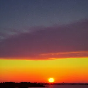 Sunset Reflection on Ocean Waves