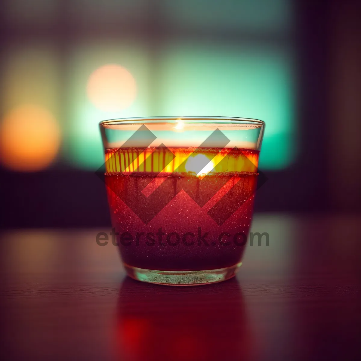 Picture of Refreshing Mixed Drink in Glass for Happy Hour