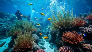 Colorful Marine Life on Coral Reef Dive