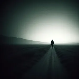 Sunset Horizon on Open Road