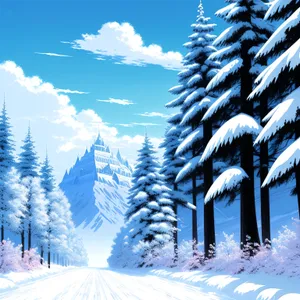Winter Wonderland: Majestic Snowy Forest Landscape