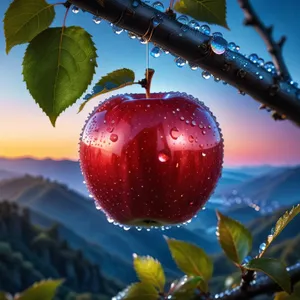 Fresh Cherry Berry Fruit Salad with Apple Slices