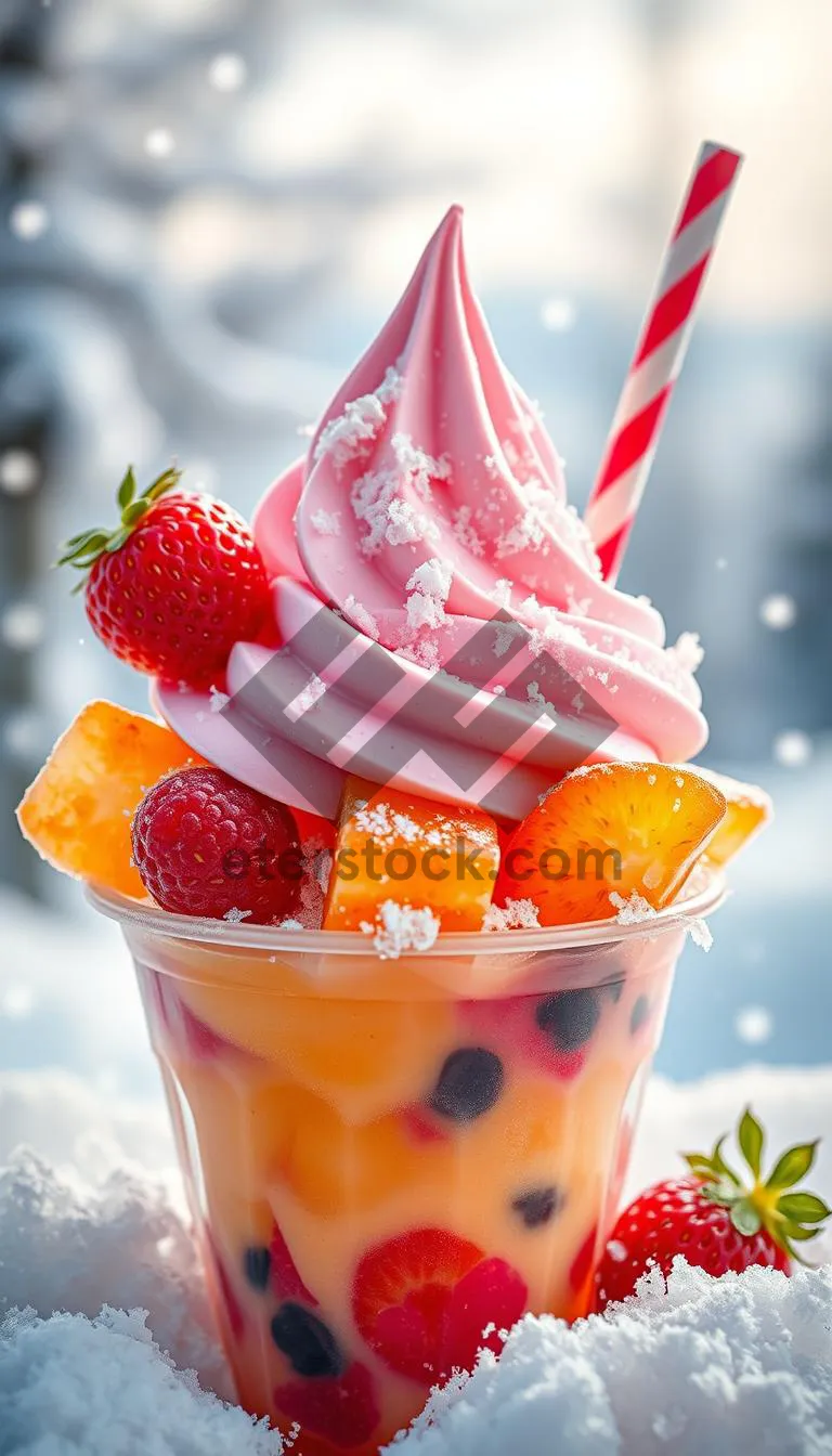 Picture of Fresh Strawberry Yogurt Parfait Bowl Refreshment