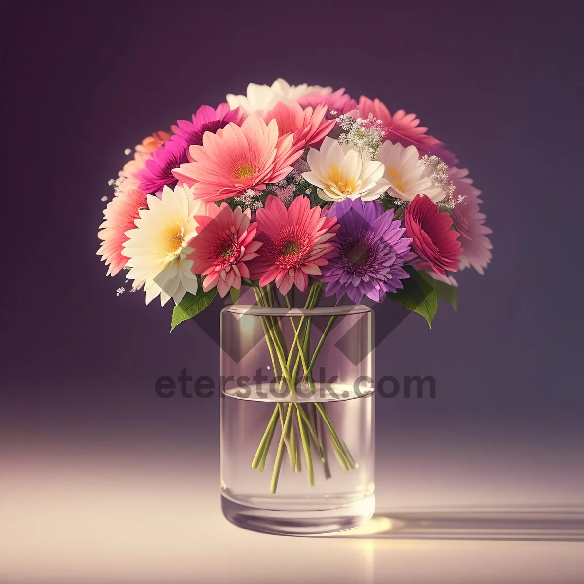 Picture of Vibrant Pink Blossom Bouquet in Decorative Vase