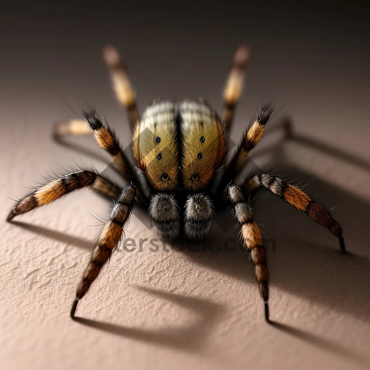 Picture of Garden Spider: Close-up of Scary, Creepy Arachnid Predator