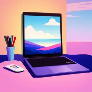 Modern Wireless Laptop with Blank Screen