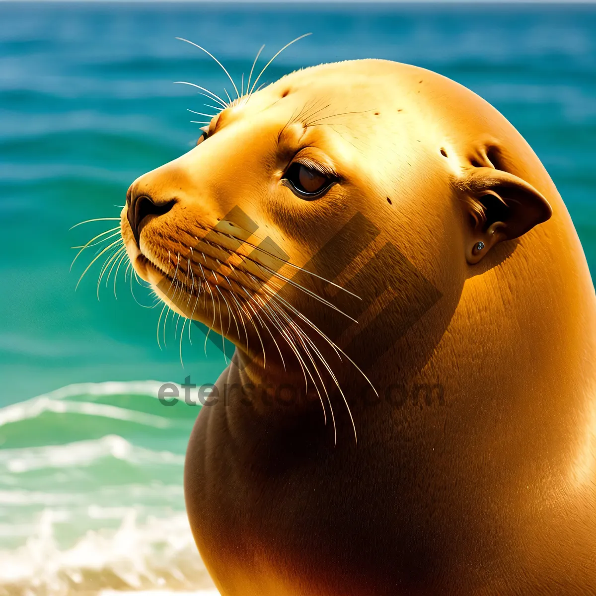 Picture of Playful Sea Lion in Ocean Waters