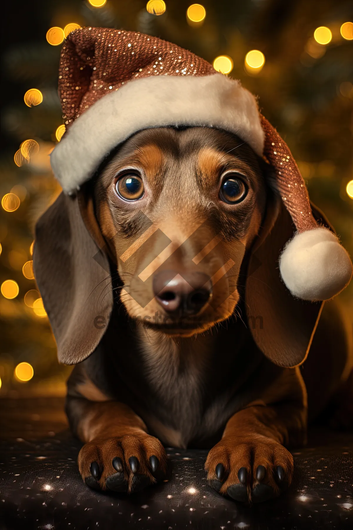 Picture of Cute Black Terrier Puppy - Adorable Domestic Pet Portrait