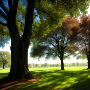 Fall Foliage in the Enchanting Oak Forest