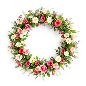 Floral graphic border ornament for retro design.