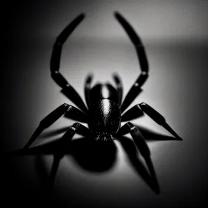 Close-Up View of Black Widow Spider, a Dangerous Arachnid