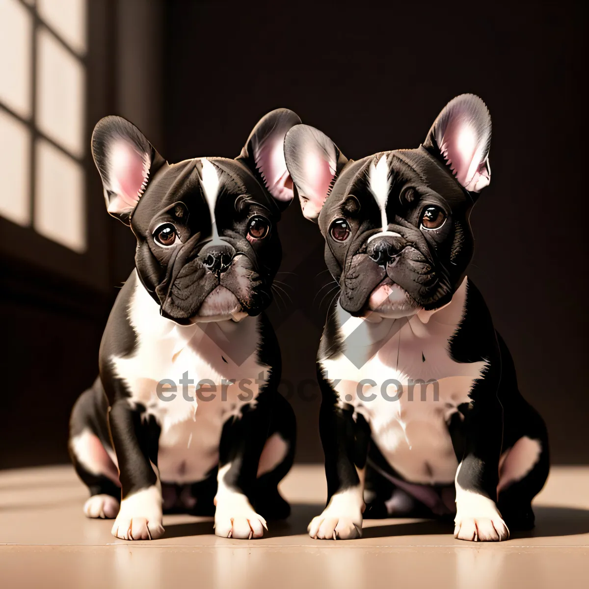 Picture of Captivating Bulldog Puppy: A Studio Portrait of Cuteness