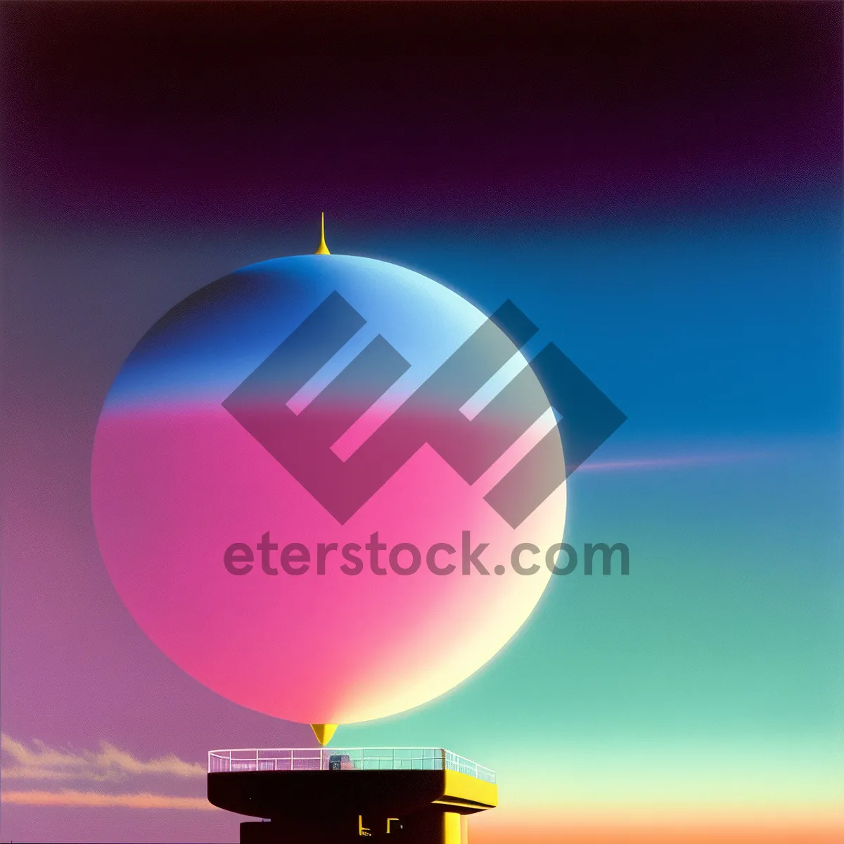 Picture of Glowing Glass Button: Vibrant Round Symbol