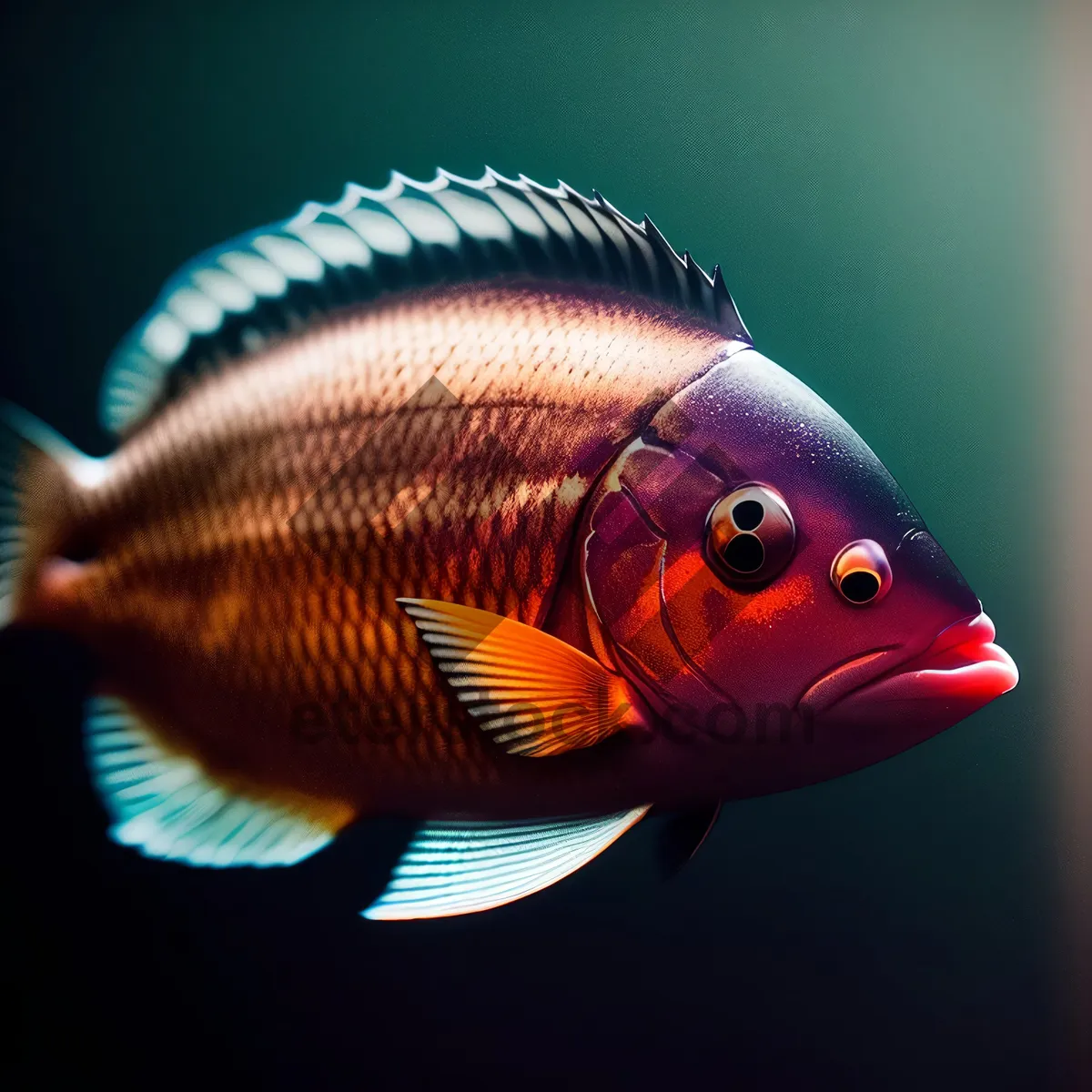 Picture of Golden Swim in Underwater Aquarium