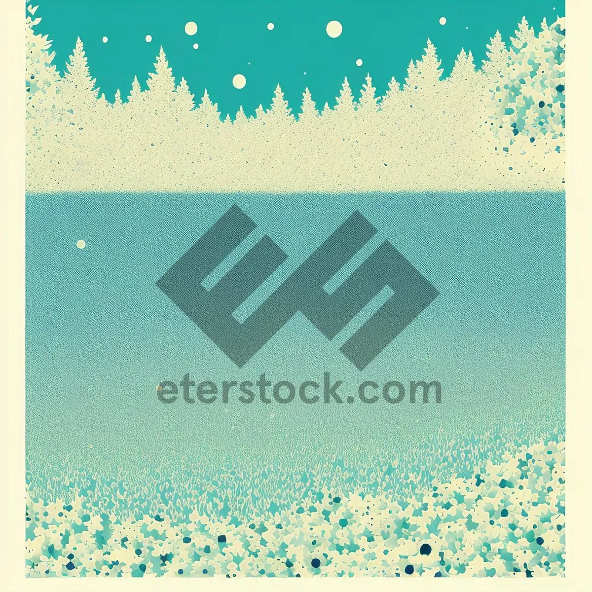 Picture of Winter Snowflake Celebration Greeting Card Design