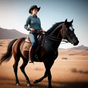 Brown Thoroughbred Stallion in Equestrian Sport