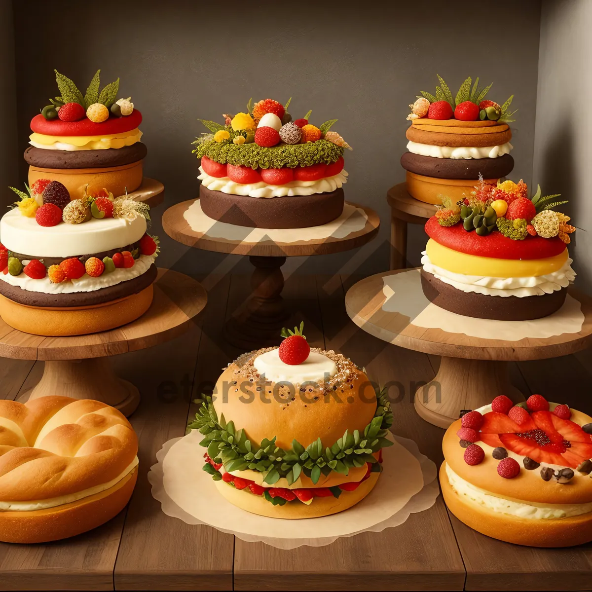 Picture of Delicious Bakery Treats on Display