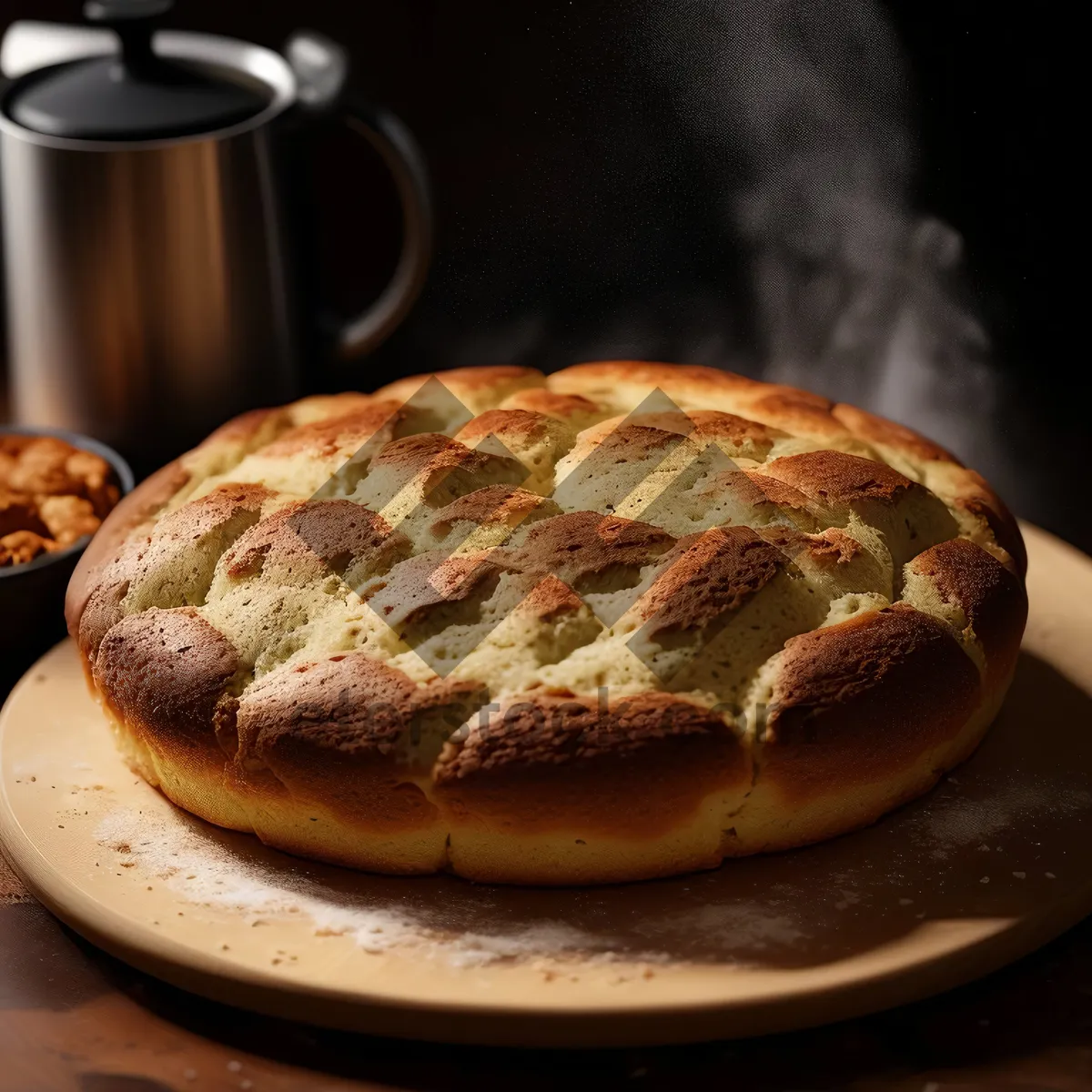 Picture of Delicious Homemade Bread on Plate - Breakfast Delight