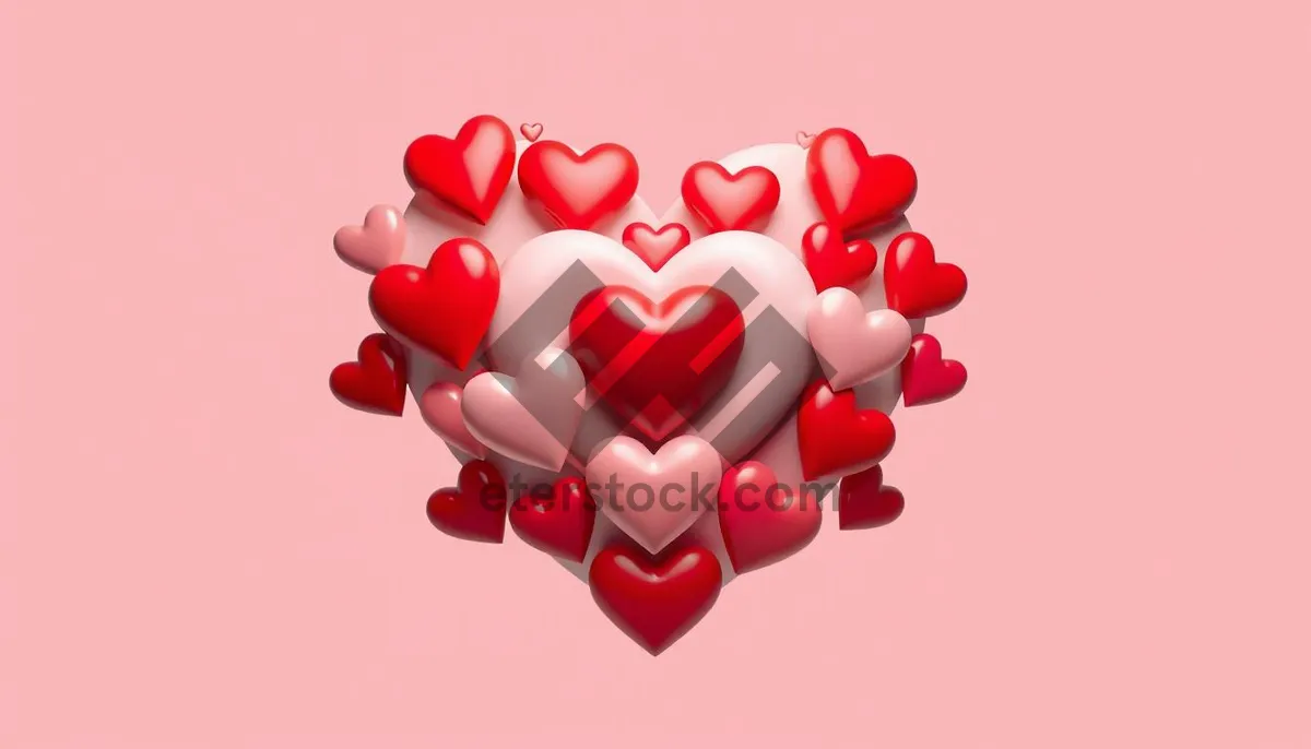 Picture of 3D pink heart symbol for Valentine's Day gift