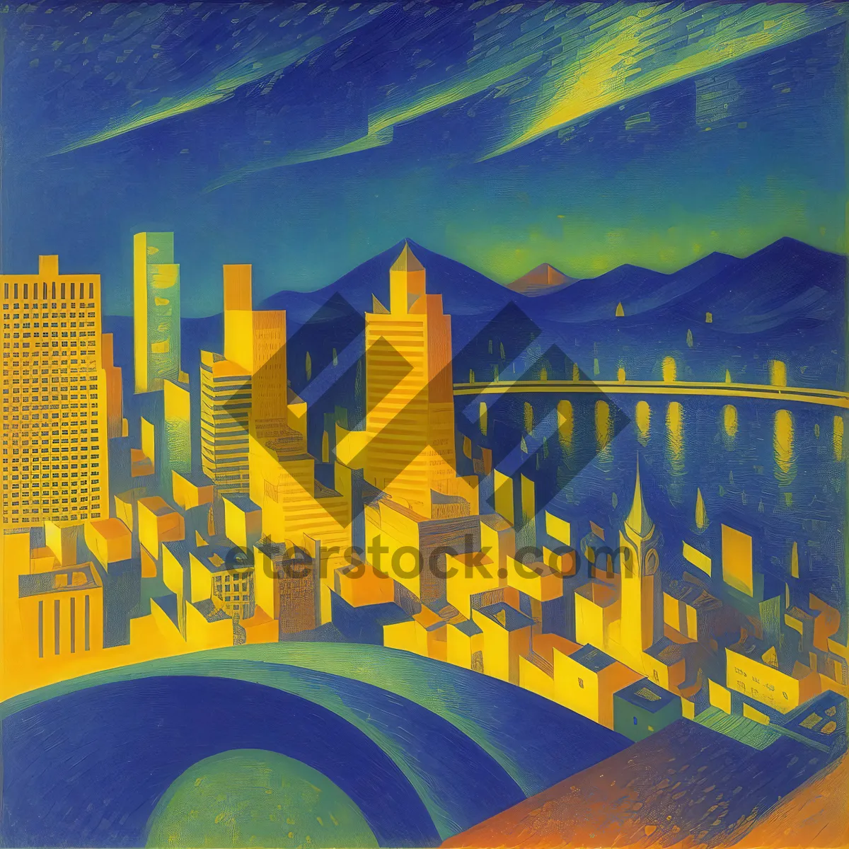 Picture of Patriotic Wavy Flag - National Symbol of Pride