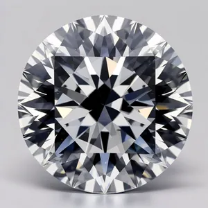 Sparkling Round Diamond Gem in Glass Circle