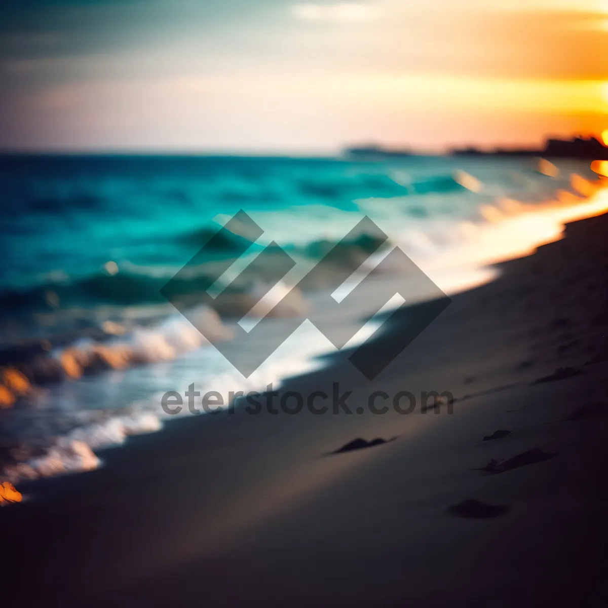 Picture of Vibrant Coastal Sunset over Turquoise Waters