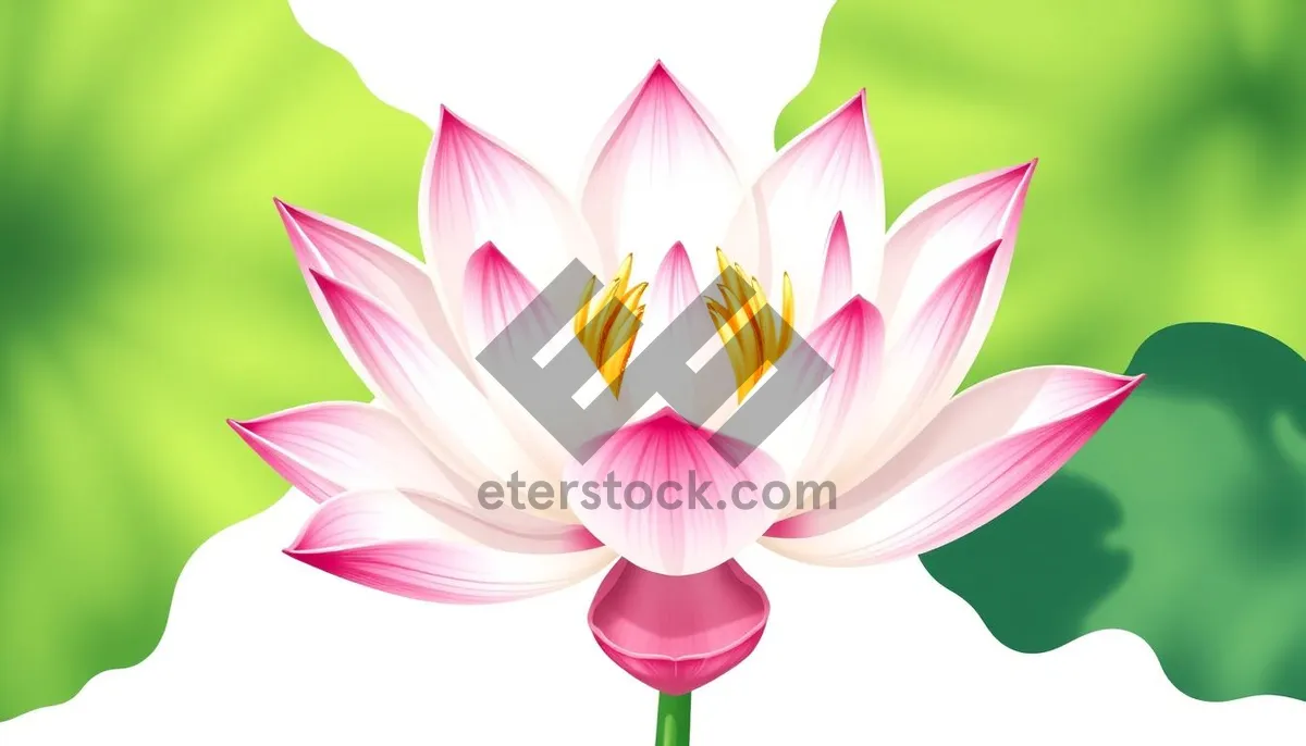 Picture of Colorful floral lotus design wallpaper