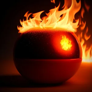 Fiery Inferno: Captivating Blaze Engulfed in Orange Flames