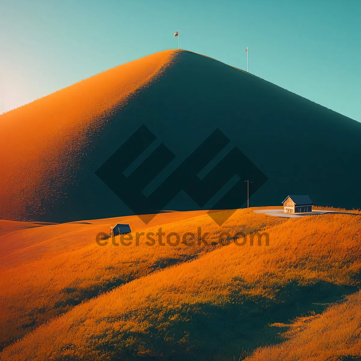 Picture of Golden Dunes - Majestic Desert Landscape in Morocco