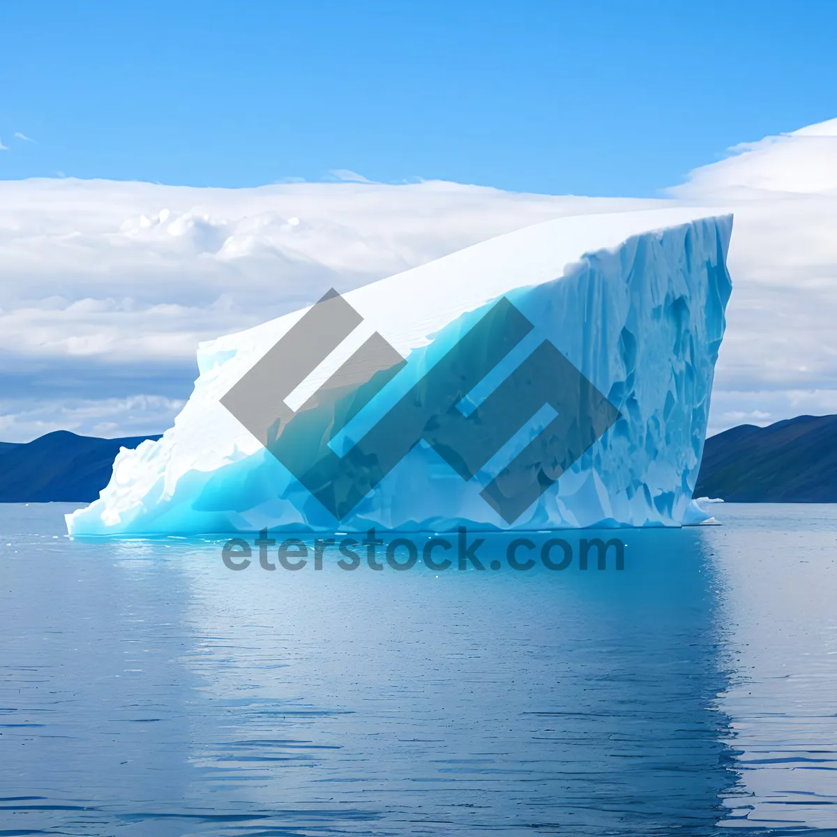 Picture of Majestic Arctic Glacier in Cold Ocean