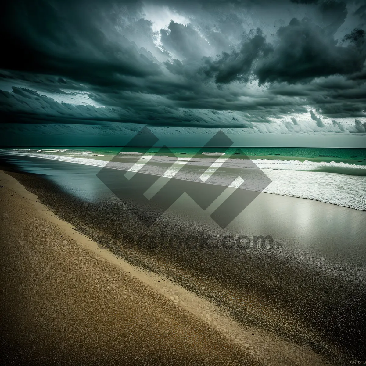 Picture of Serene Sunset Over Tropical Beach